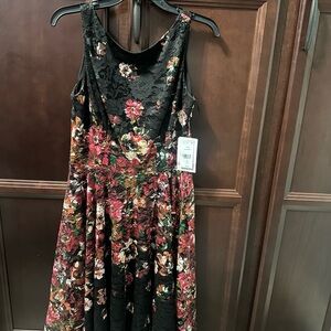 Julian Taylor Black and Floral Dress